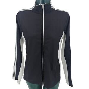 Augusta Sportswear Preeminent Jacket Black & White Full Zip Golf Women's M 2965